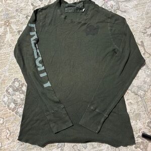 Freecity textured thermal waffle knit long sleeve